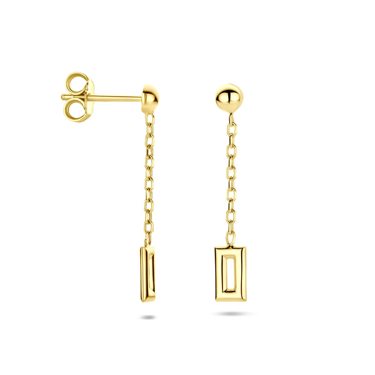 Orecchini pendenti da donna in oro giallo 14k – 28 mm