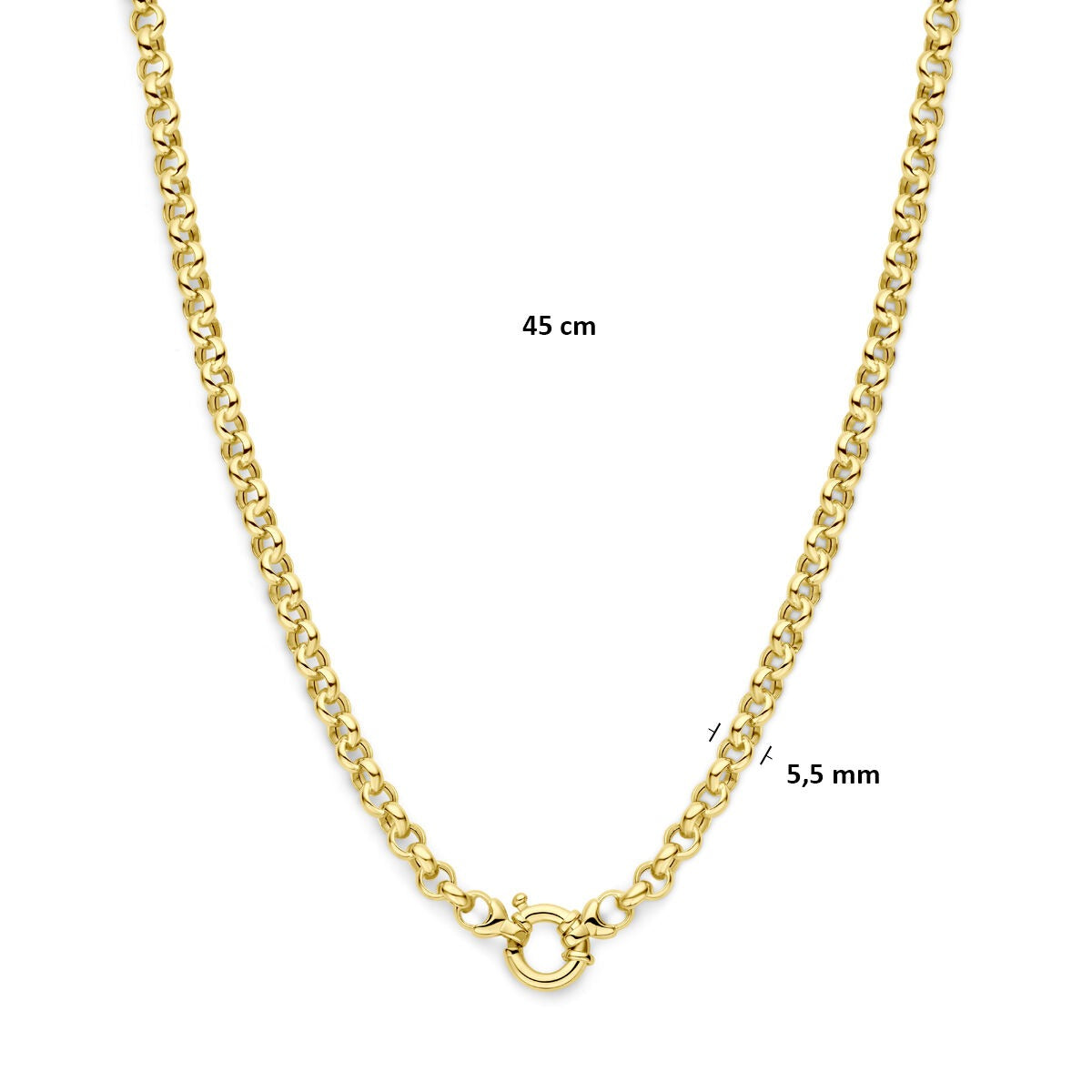 Collana jasseron in oro – 14k, 5.5 mm