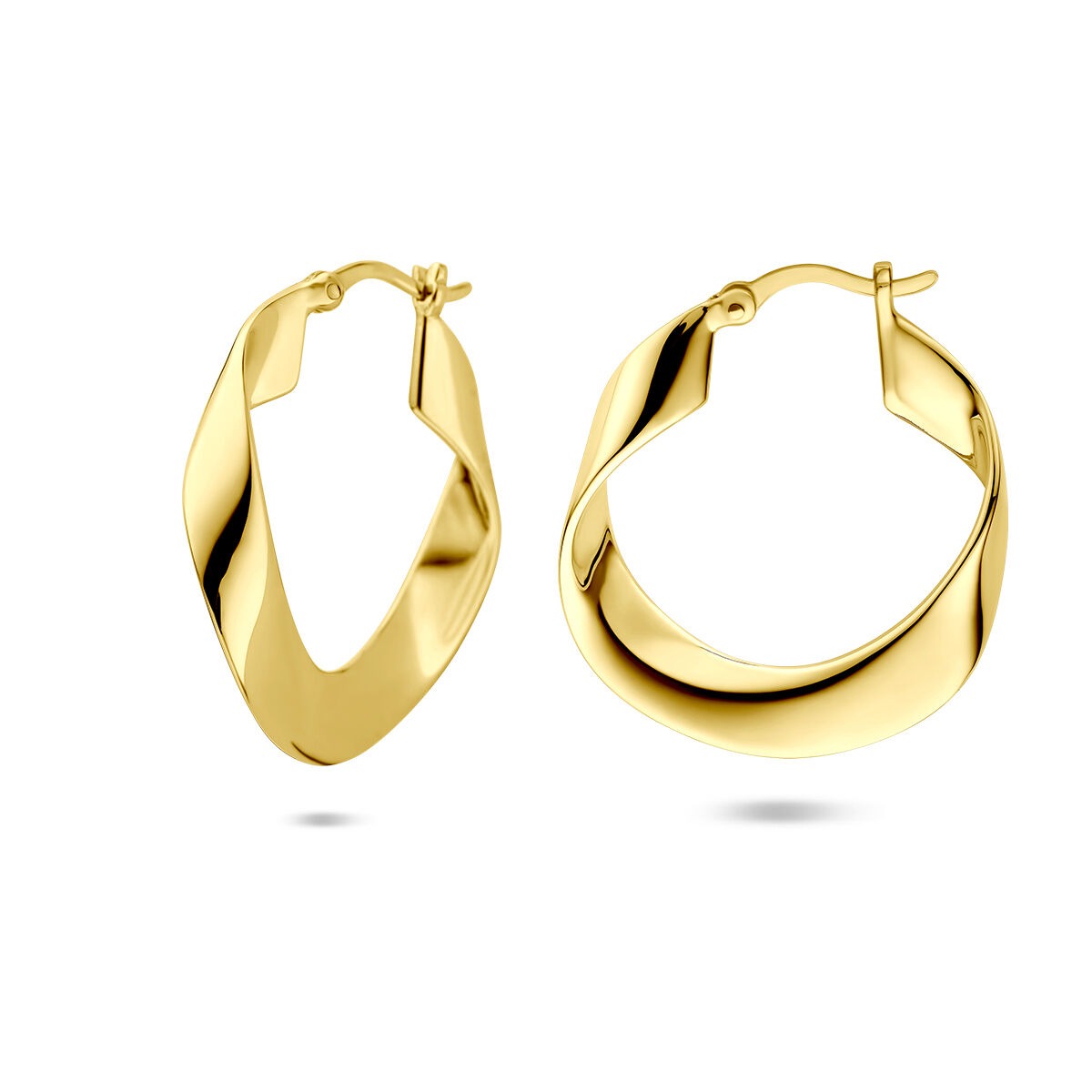 Creole placcate in oro – argento 925 con placcatura color oro giallo 25 mm