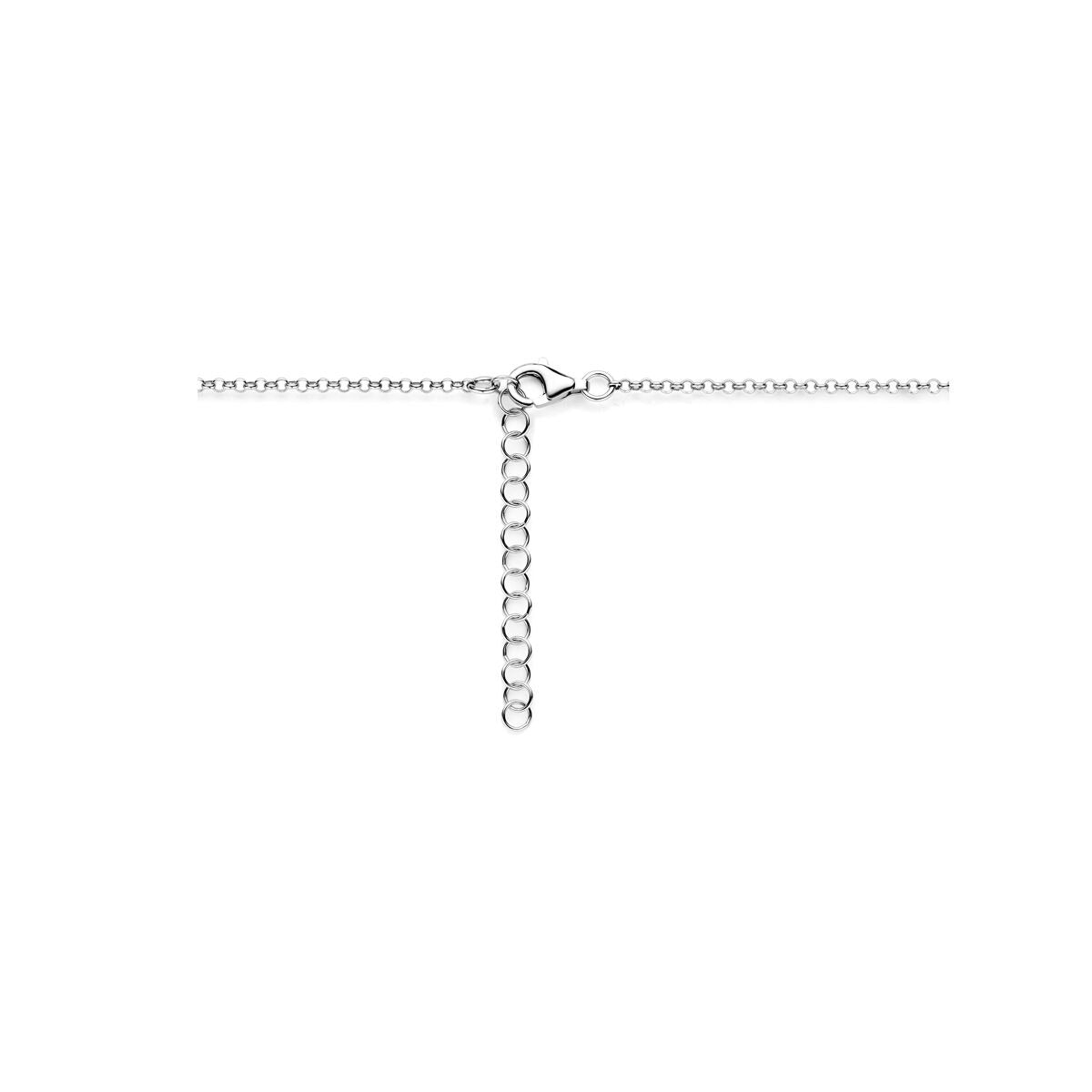 Collana in argento con cuoricino – argento rodiato 925 41 + 4 cm