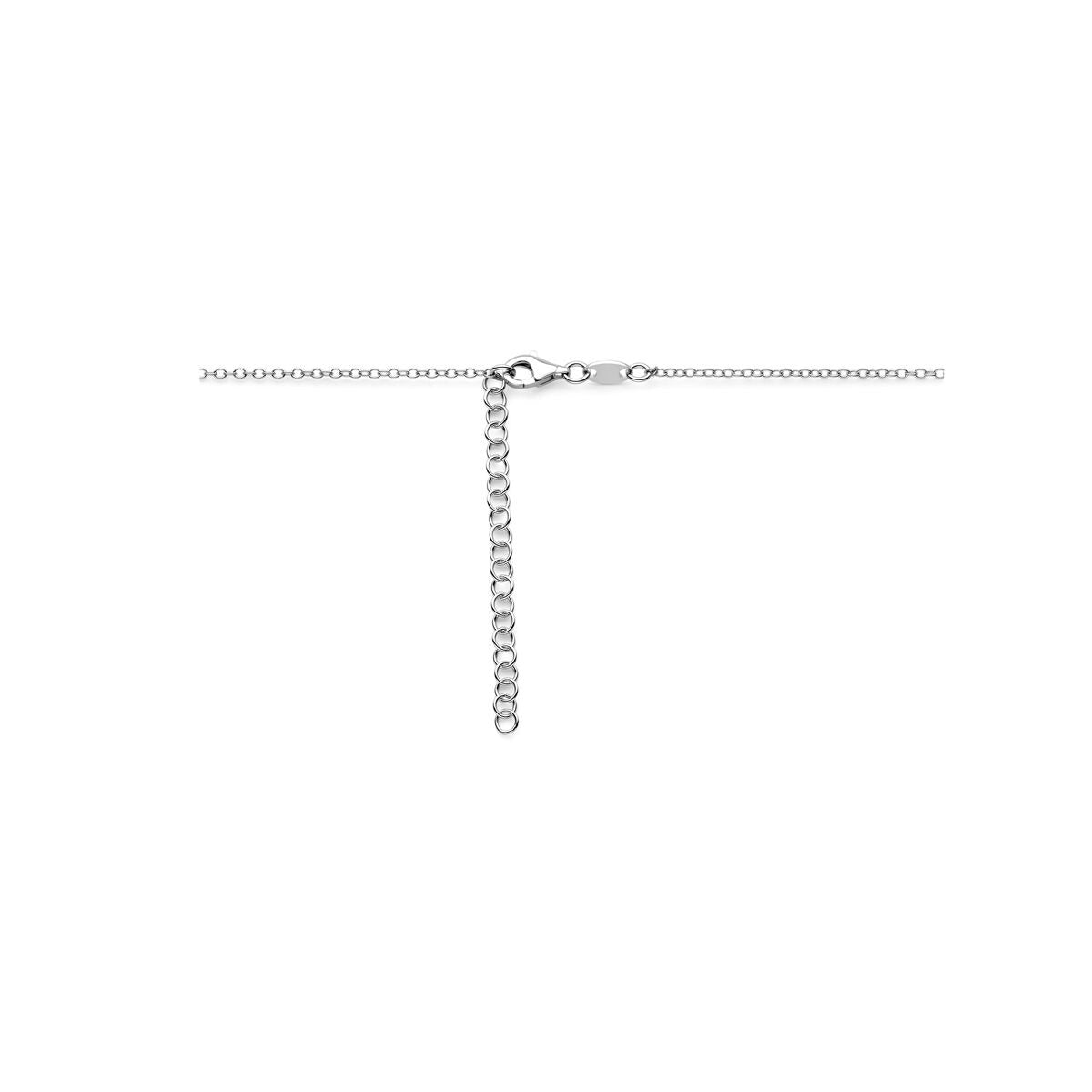 Collana d'argento con doppio cuore – collana ad ancora rodiata