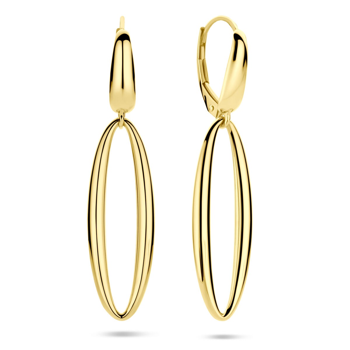 Orecchini pendenti da donna in oro – 14k oro giallo 42 mm lunghi