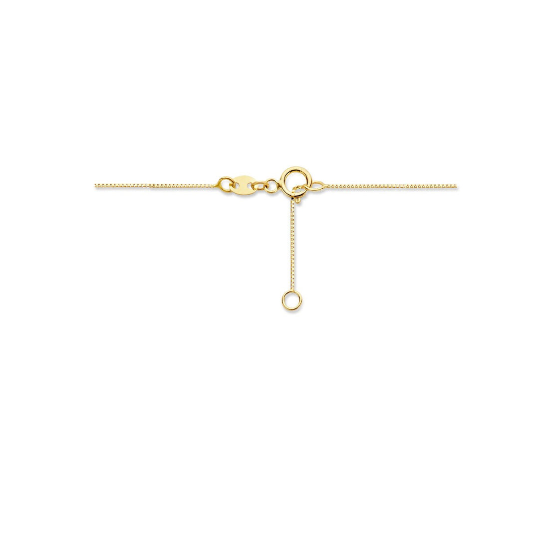 Gouden ketting met zirkonia – 14k venetiaanse schakel