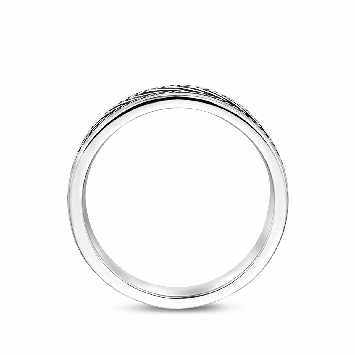 Anello da uomo in argento ossidato – largo 10mm