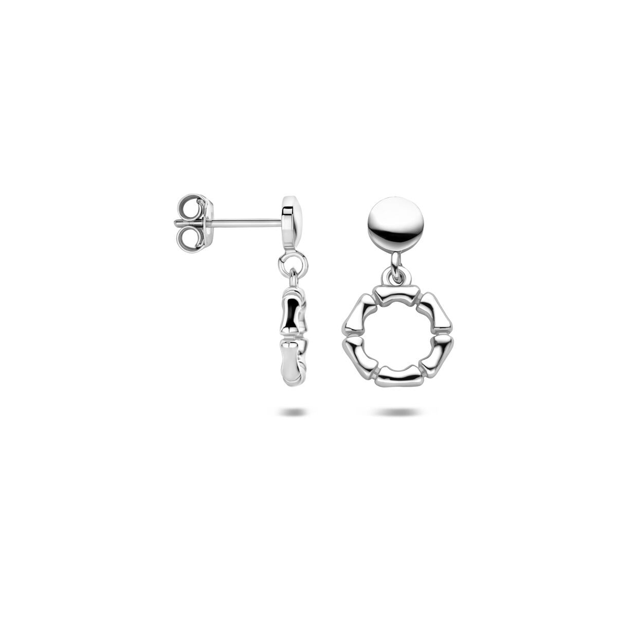 Orecchini pendenti da donna in argento – argento 925 rodiato 18 mm