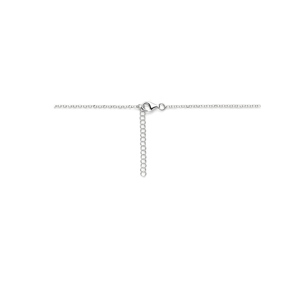 Collana in argento rodiato 925 con ciondolo a goccia – 42 + 5 cm