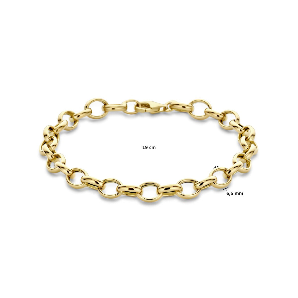 Bracciale in oro giallo 14k con maglia fantasia – eleganza con carattere