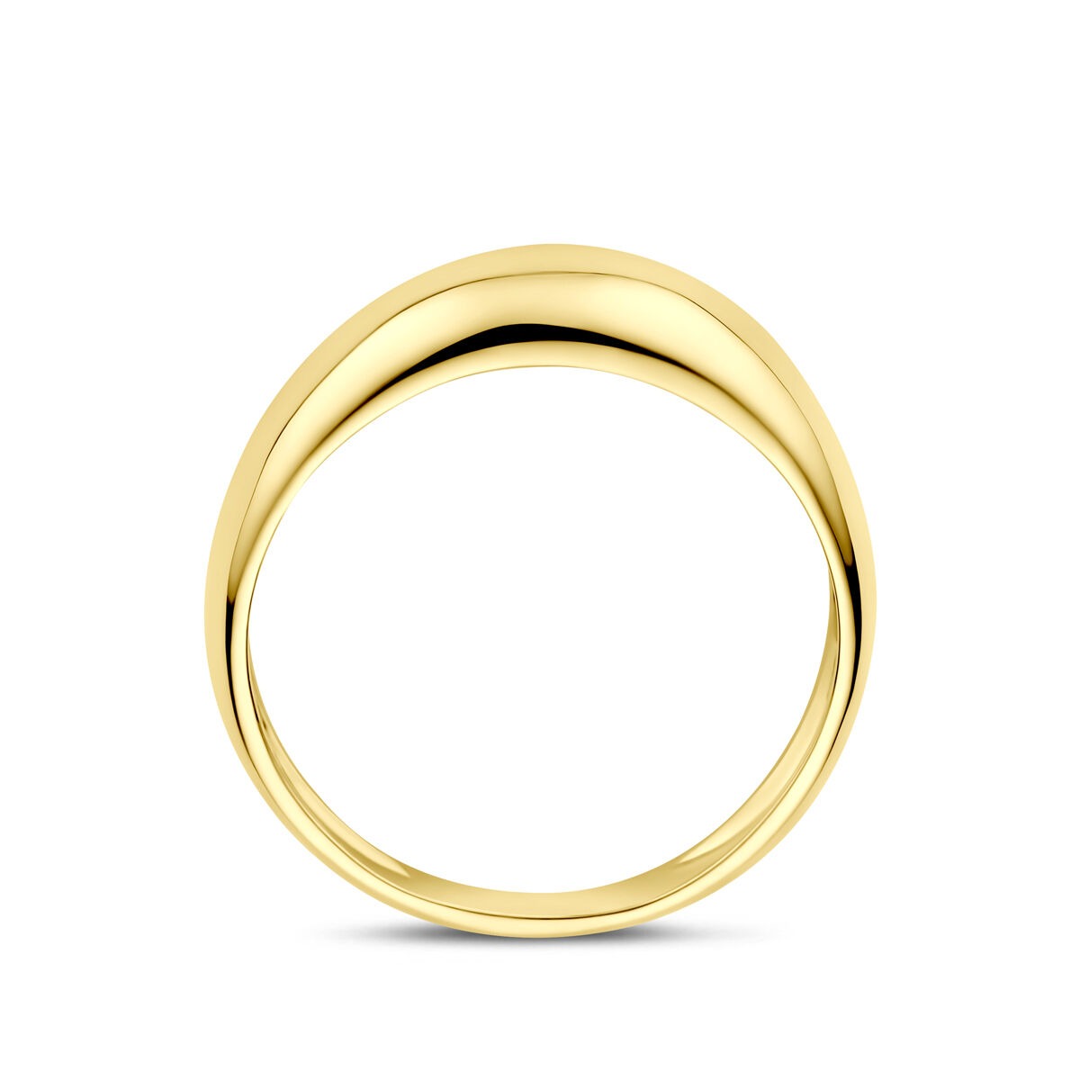 Anello da donna in oro giallo 14k largo 5,5mm