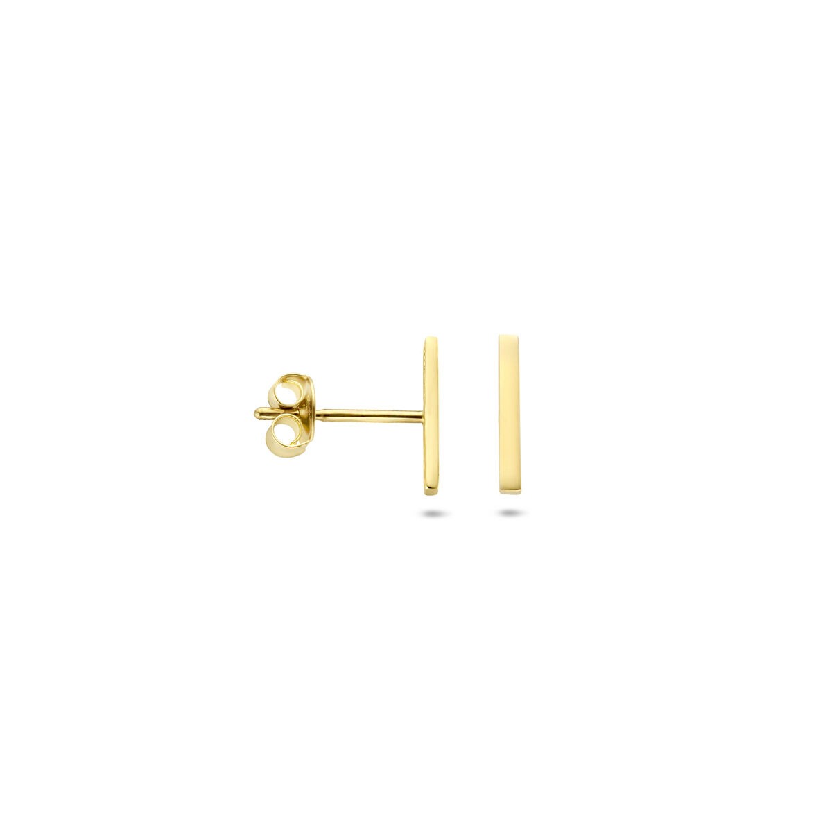 Orecchini a bottone in oro barretta – 14k