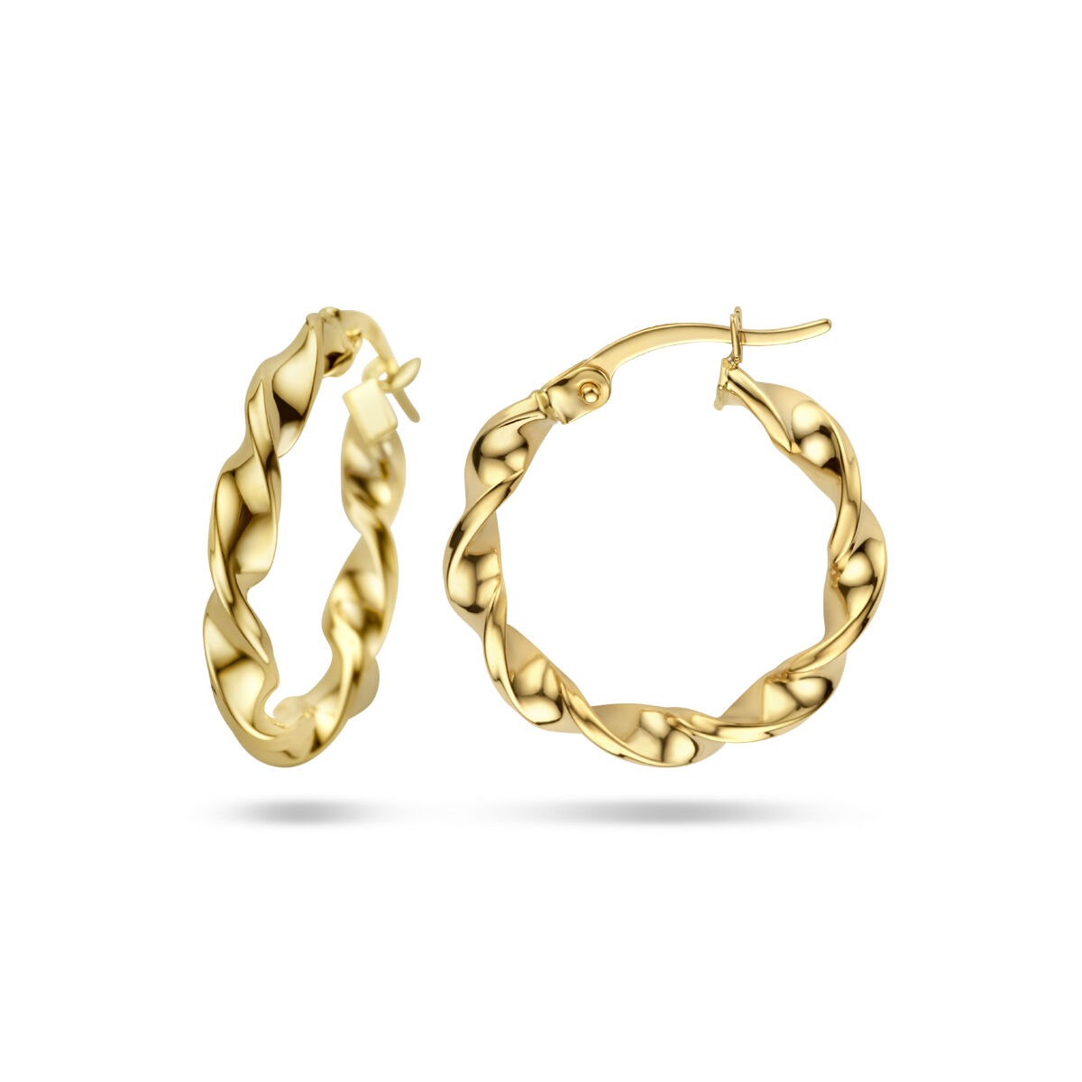Orecchini a cerchio color oro giallo 9k – 20,5 x 3 mm
