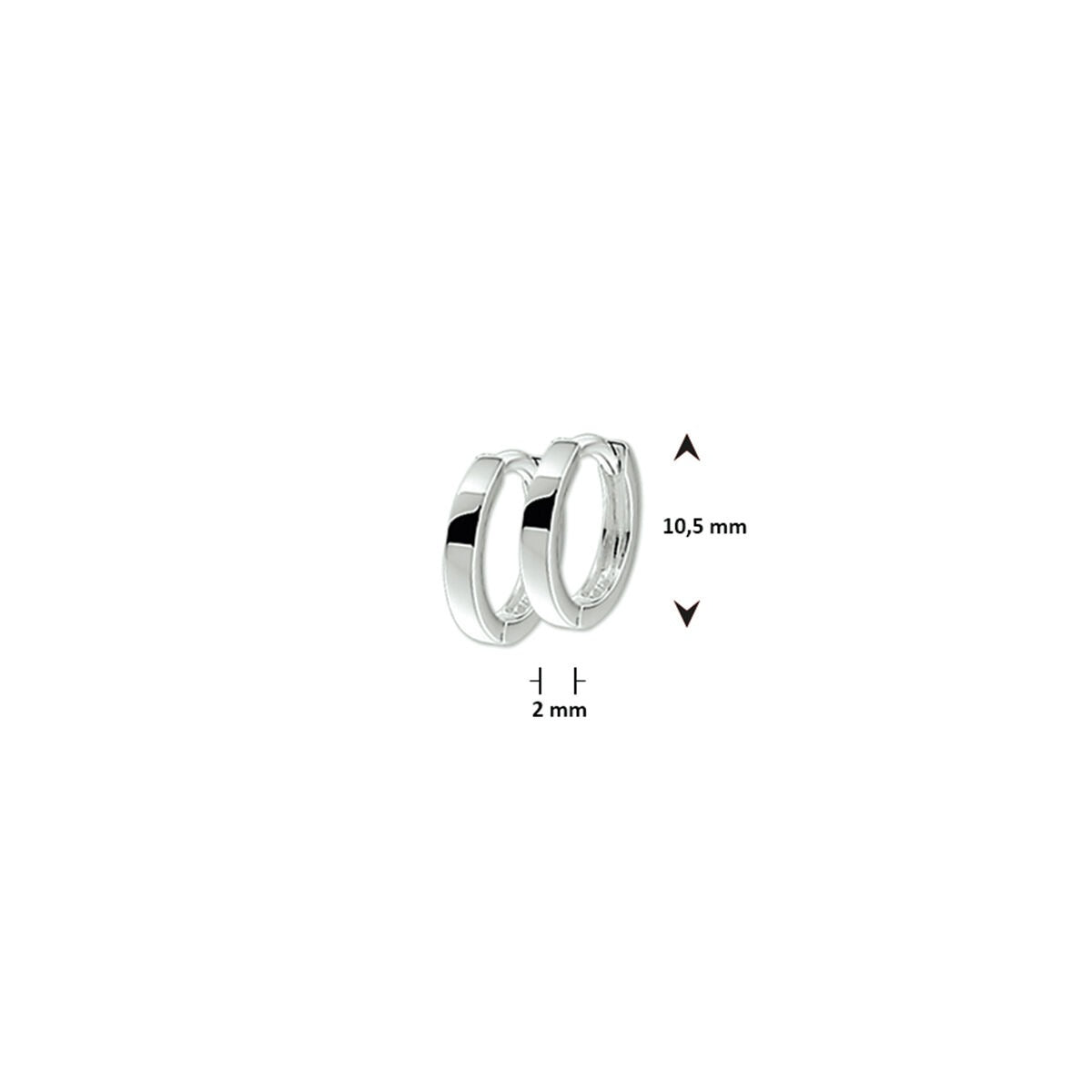 Orecchini a cerchio con chiusura a scatto in argento 925 da donna