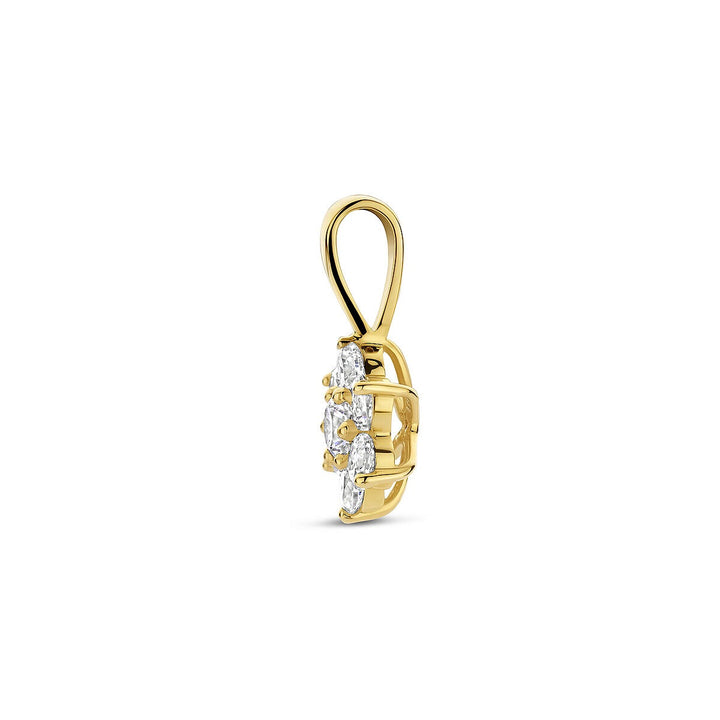 9k Geelgouden hanger met pavé zirkonia
