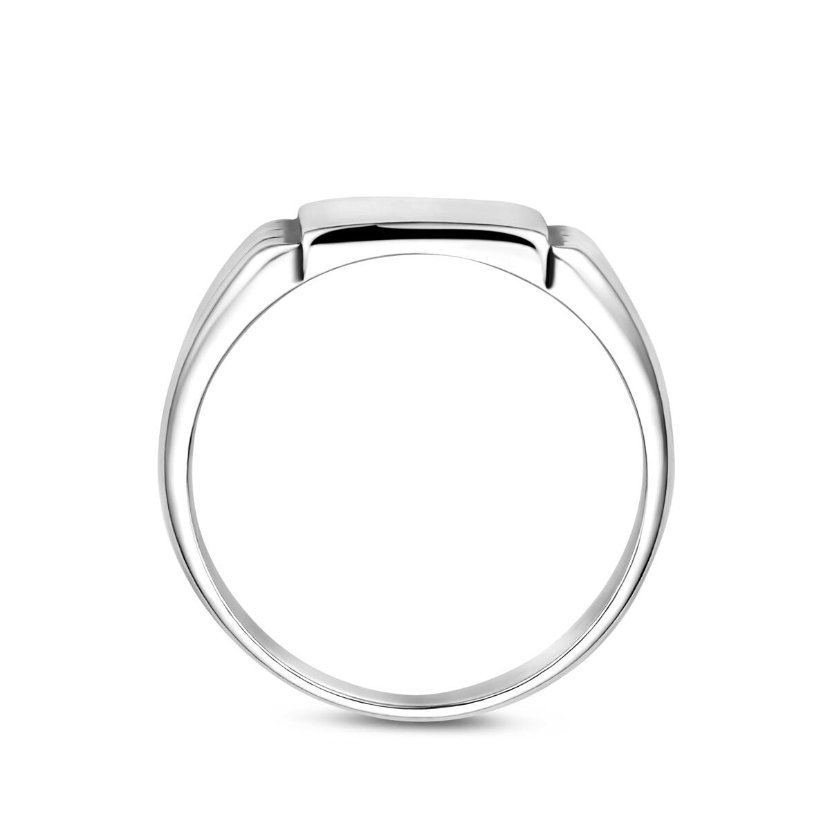 Anello da uomo da incidere in argento ossidato – 13x11,5mm