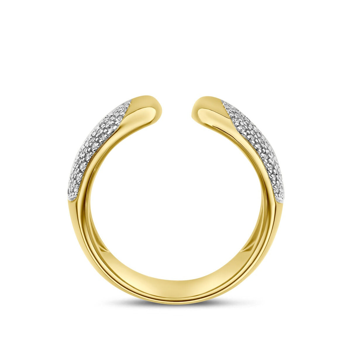 Anello in oro giallo 14k con diamante
