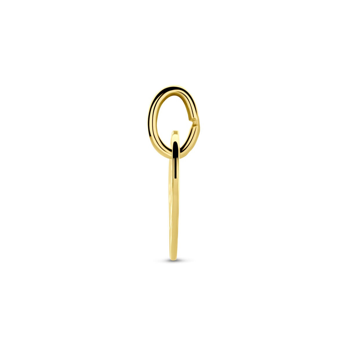 Ciondolo da incisione a cuore in oro giallo 14k – simbolo d'amore