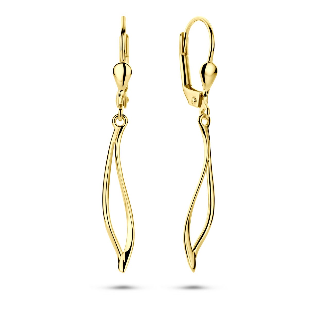 Orecchini pendenti in oro giallo 14k – gancio a brisura