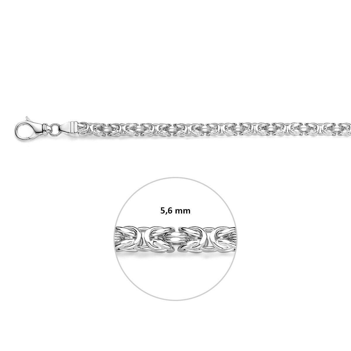 Catena Maglia Regina in Argento 925 5,6 mm Uomo