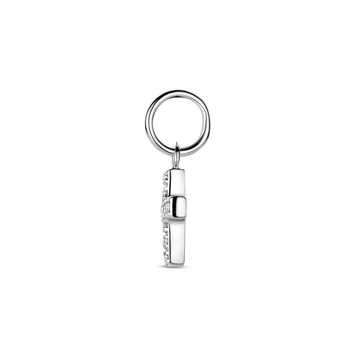 Ciondolo in argento a forma di croce con zirconia 15,5 mm