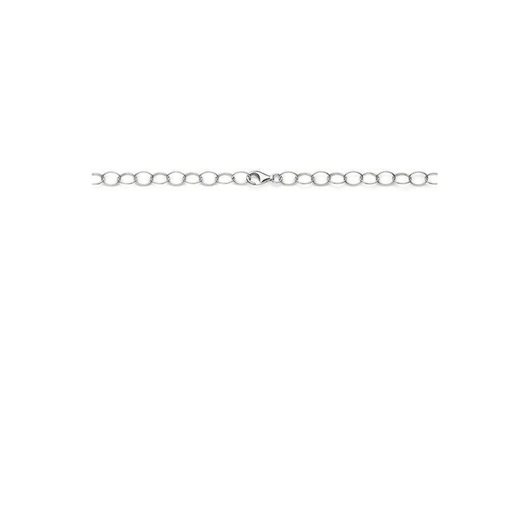 Zilveren collier gerhodineerd 925 met brede anker schakels – 11 mm 45 cm