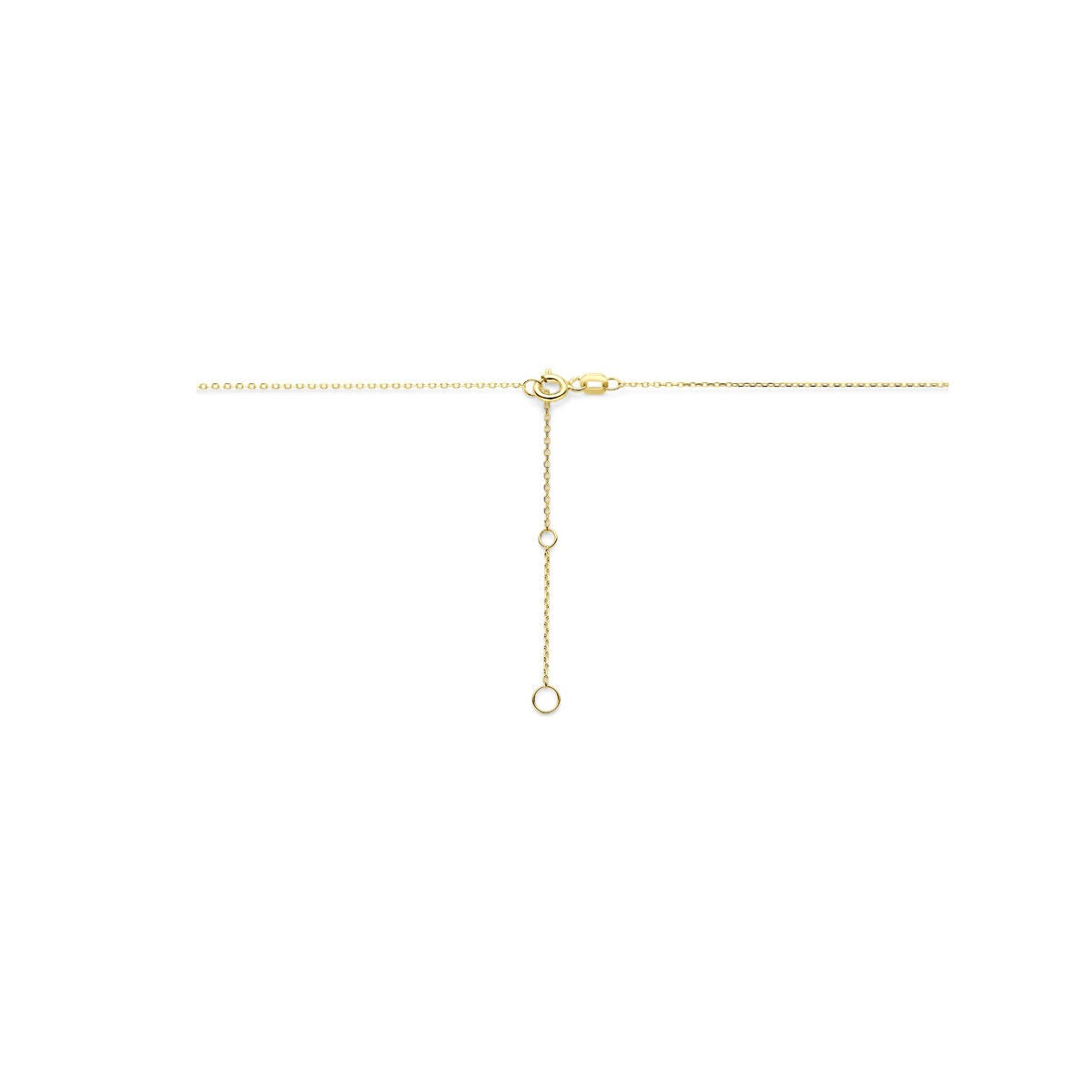 Collana in oro giallo 14k con zirconi colorati – regolabile da 41 a 45 cm