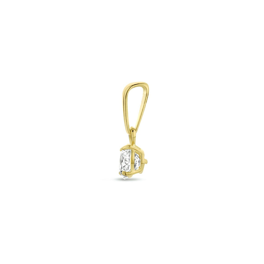 14k Geelgouden hanger met zirkonia