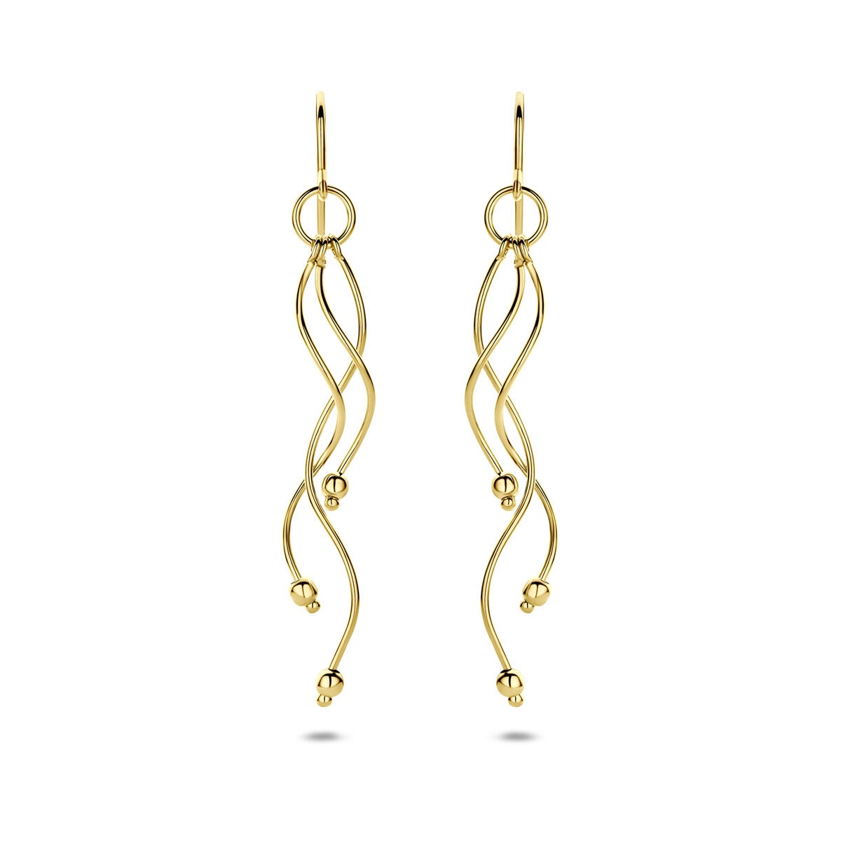 Orecchini pendenti in oro giallo 14k