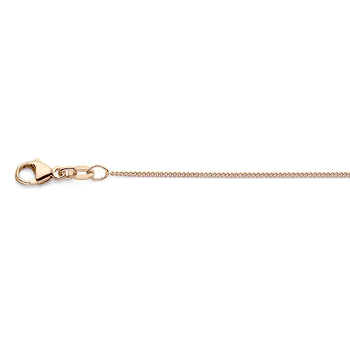Collana bizantina in oro rosa da donna, lunghezza 45 cm, con chiusura a moschettone.