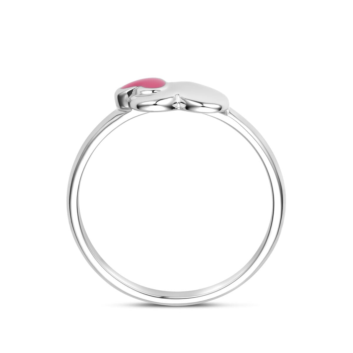 Anello da bambina in argento con cuoricino – argento 925 rodiato