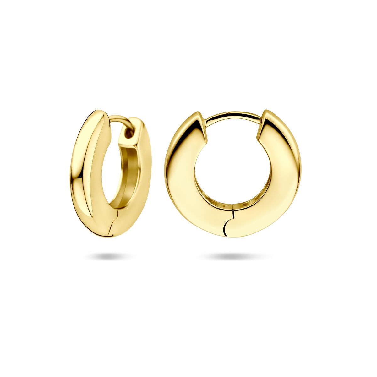 Orecchini a cerchio placcati oro in argento – argento 925 con placcatura color oro giallo 15,5 mm