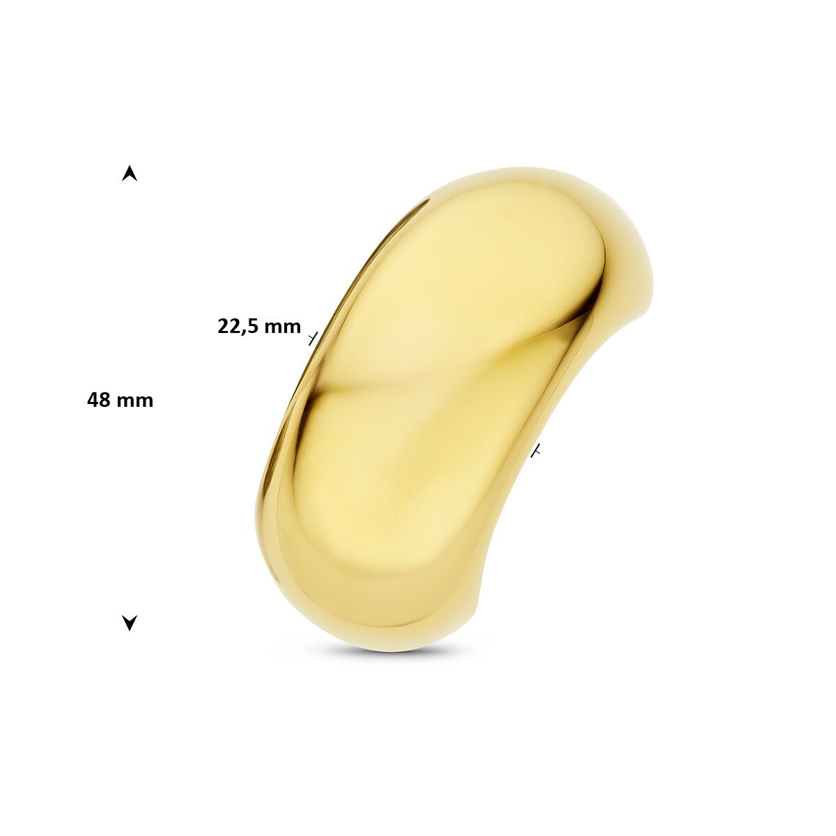Manicotto per capelli in acciaio con placcatura ionica gialla – accessorio statement moderno