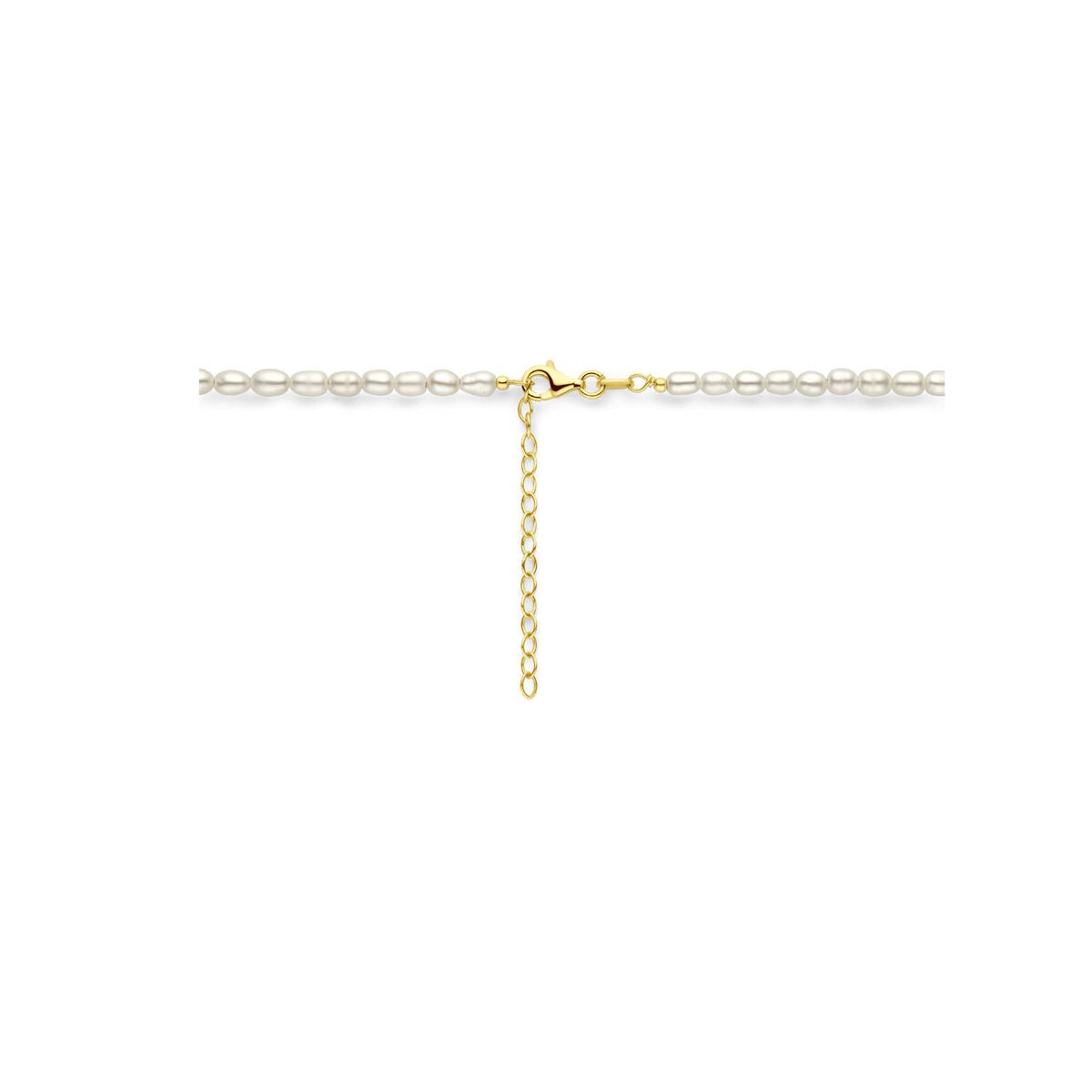 Collana da donna in argento dorato – collier con perle d'acqua dolce
