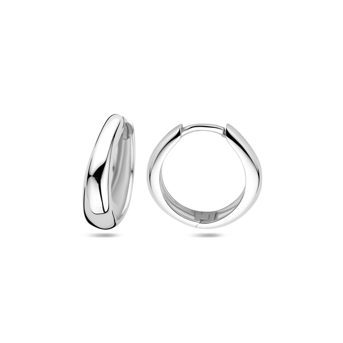 Orecchini a clip da donna in argento – argento 925 rodiato, 16,5 mm