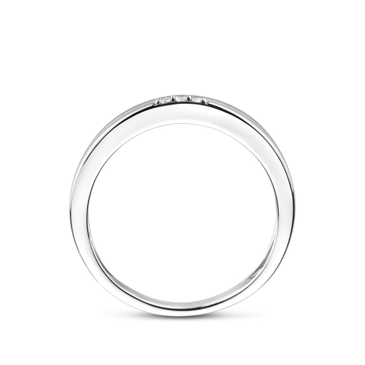 Anello in argento con zirconi – argento 925 rodiato