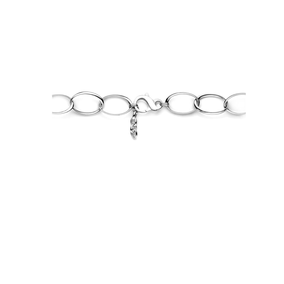 collana 23 mm 48 + 3 cm argento rodiato