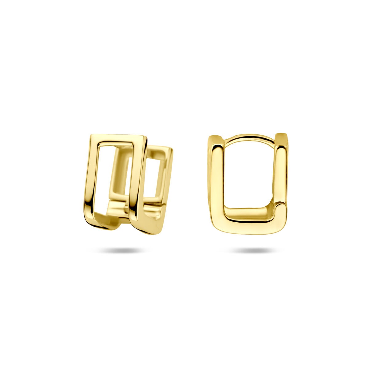 orecchini a cerchio 11 mm 1 micron argento placcato (oro giallo)