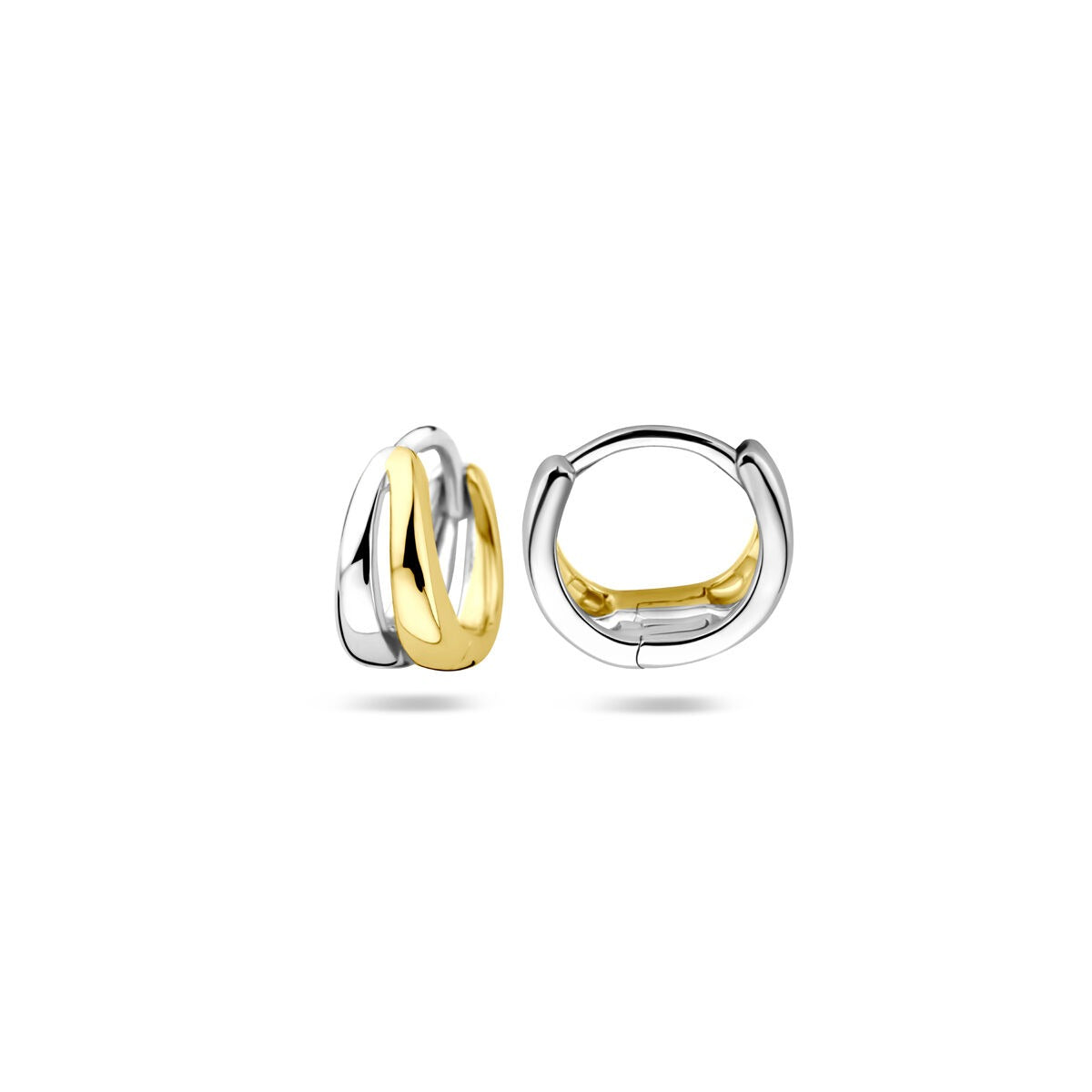 Orecchini a clip in argento dorato – oro giallo su argento 925, 10 x 6 mm