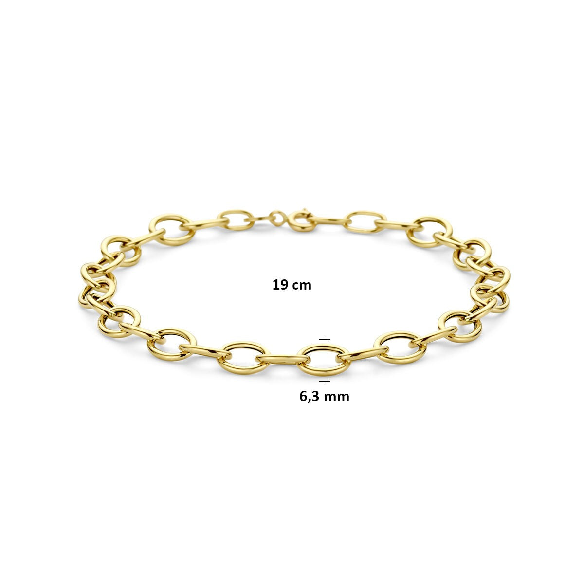 Bracciale a Maglia Ancora in Oro Giallo 14k