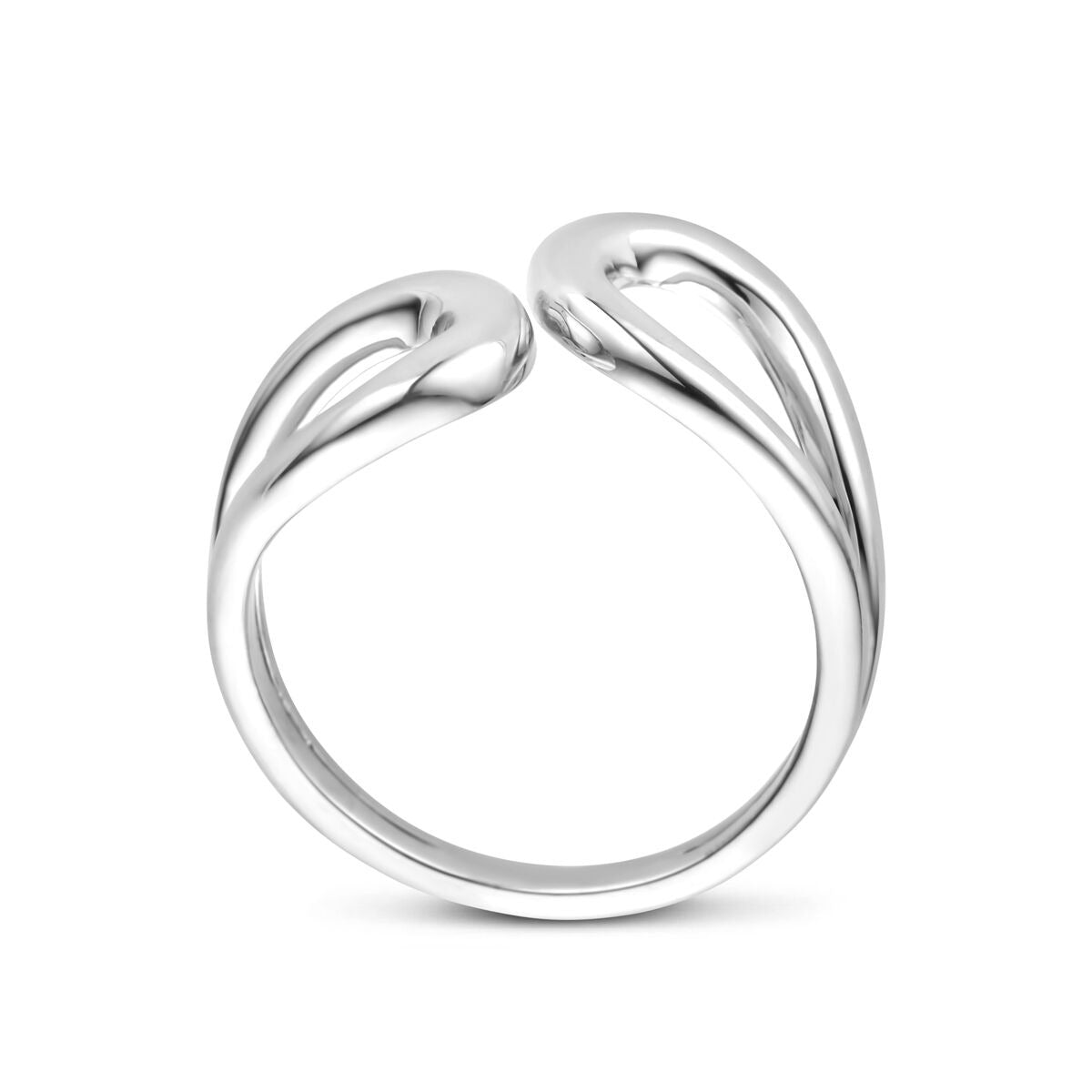 Anello in argento rodiato 12 mm