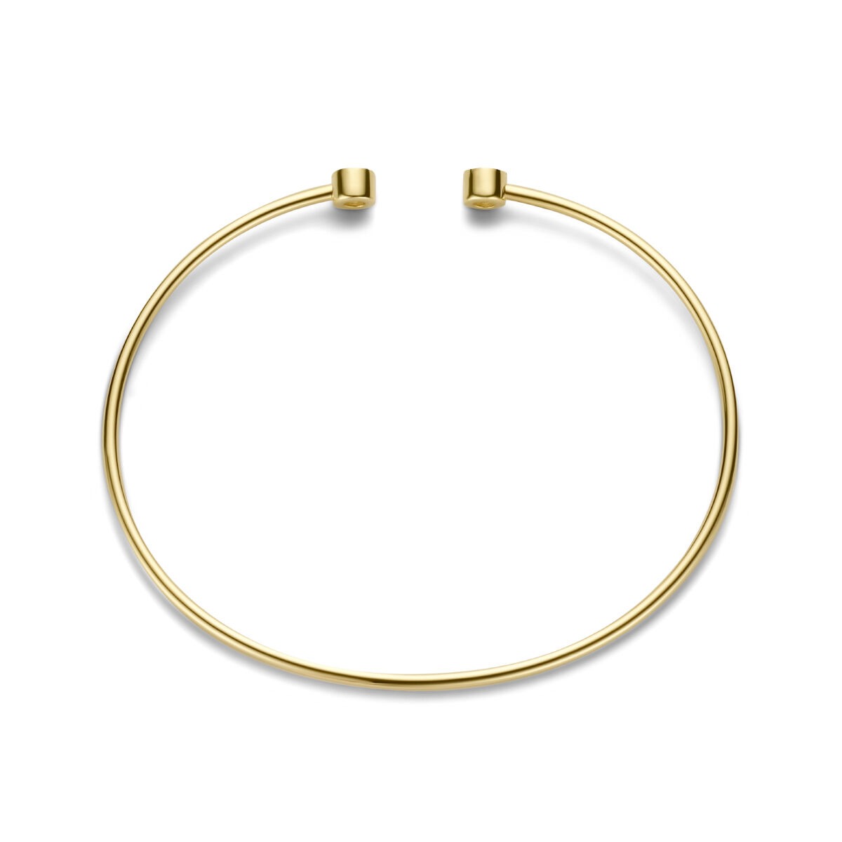 Bracciale bangle in oro giallo 14k con diamanti
