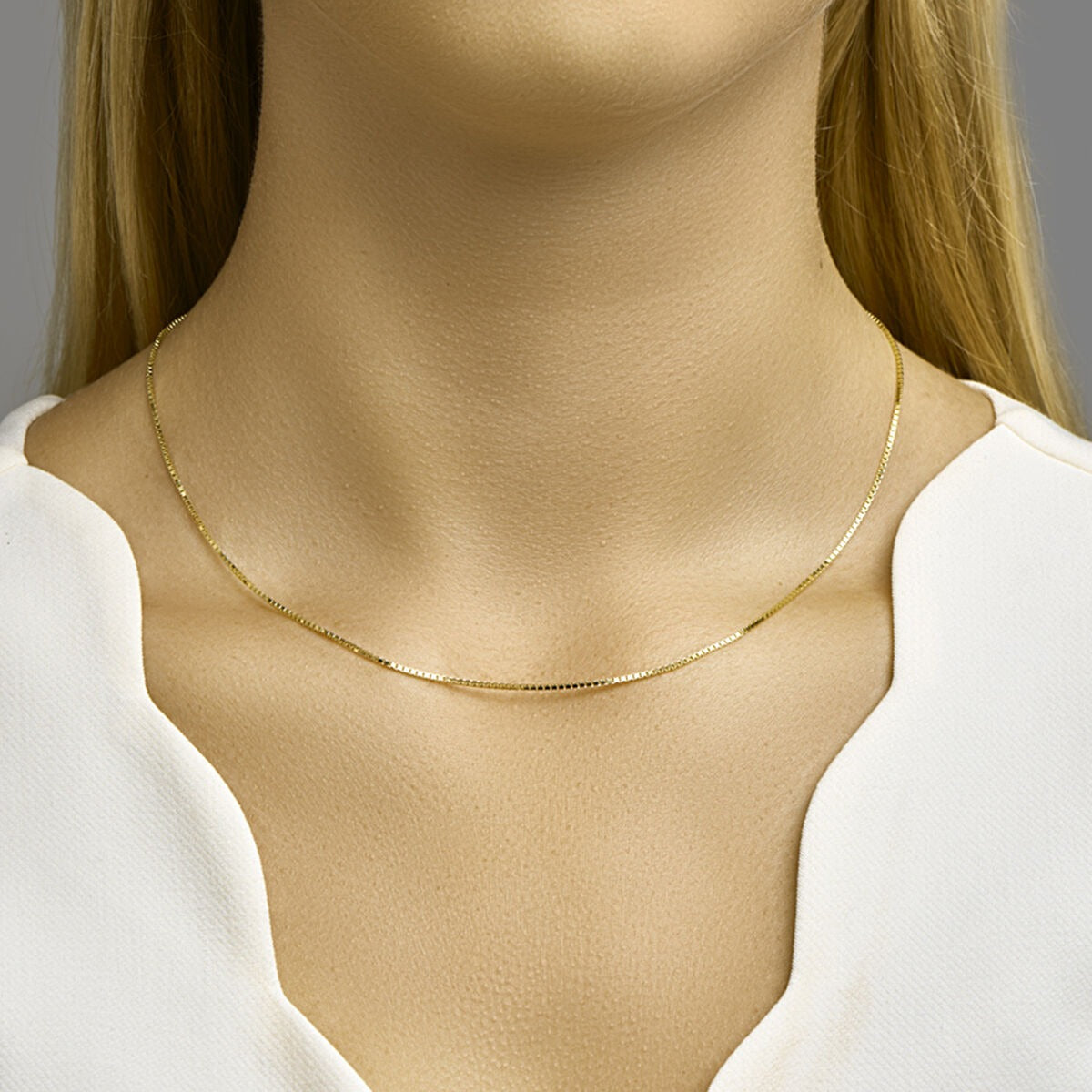 Collana d'oro 18k – maglia veneziana 1,1 mm