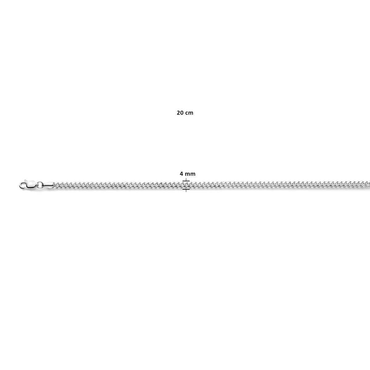 Bracciale da donna in argento con maglia gourmette – argento 925, larghezza 4 mm