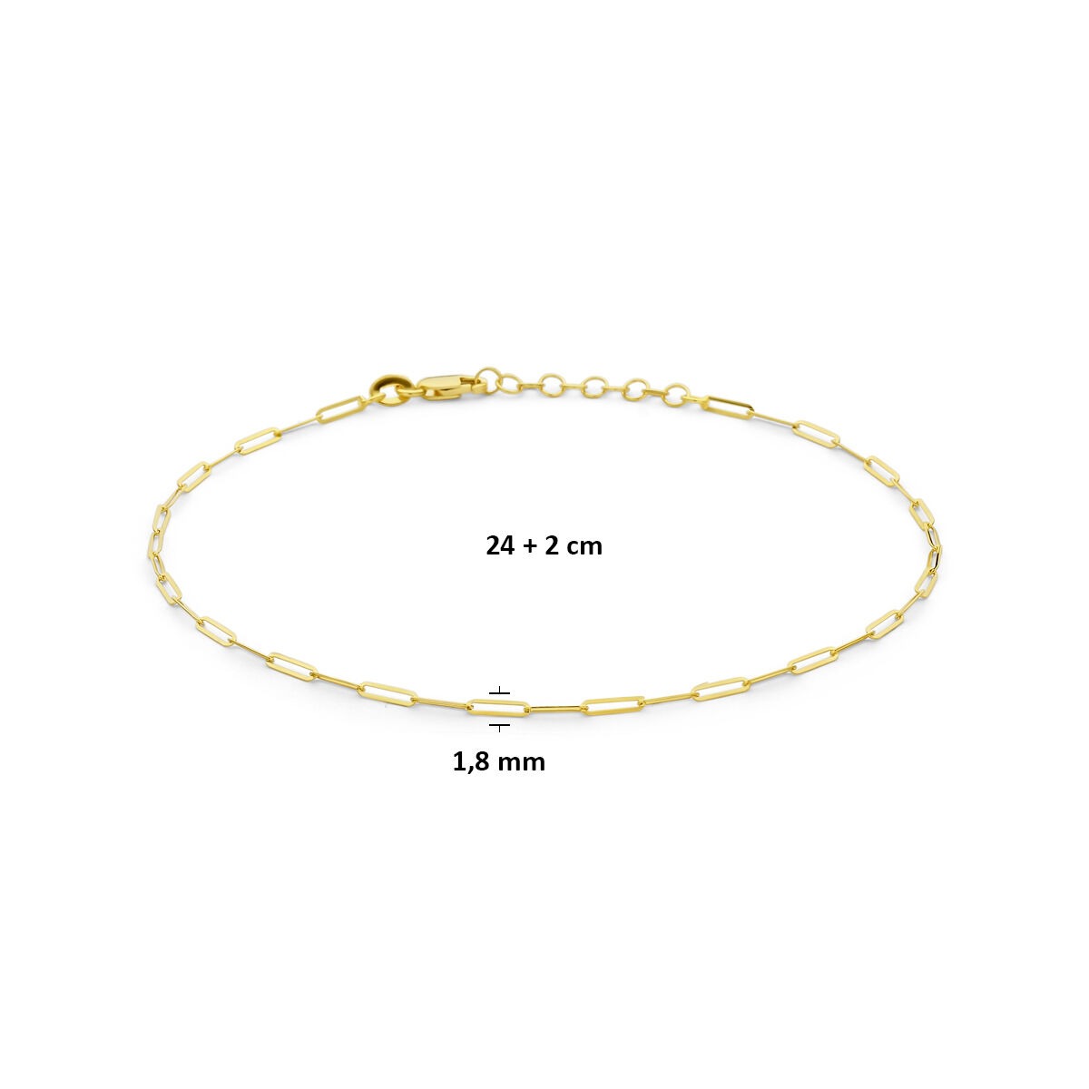 cavigliera in oro giallo 14k – eleganza estiva in oro puro