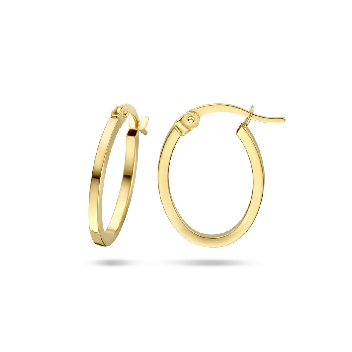 Orecchini a cerchio color oro giallo 9k – design sottile ed elegante