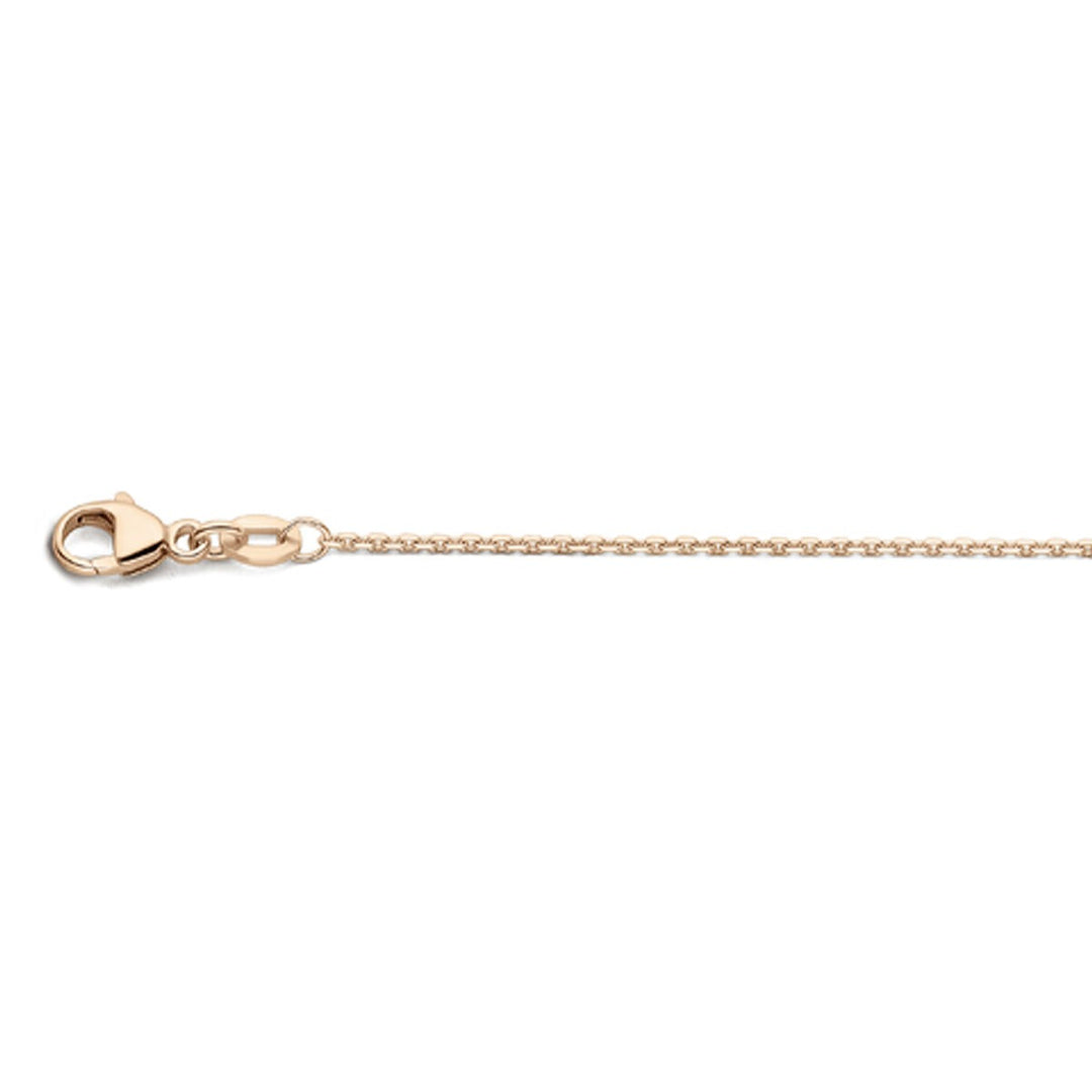 18k rosegouden dames ketting – anker collier 45 cm
