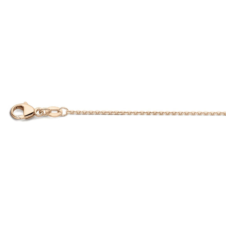 18k rosegouden dames ketting – anker collier 45 cm