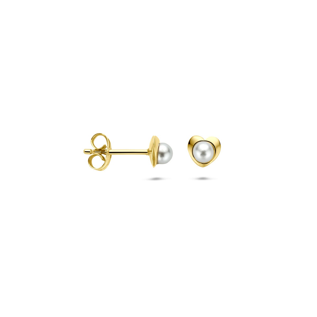 orecchini a bottone in oro giallo 14k con perla – 4,5 mm
