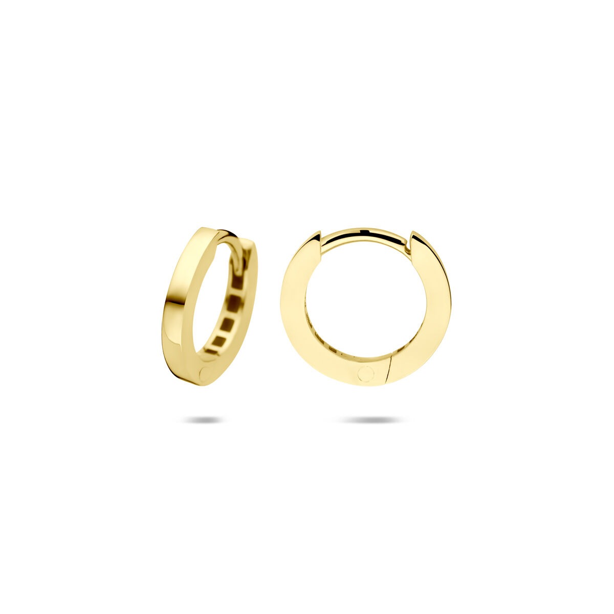 Orecchini a cerchio da donna in oro giallo 9k – spessore tubo 2 mm