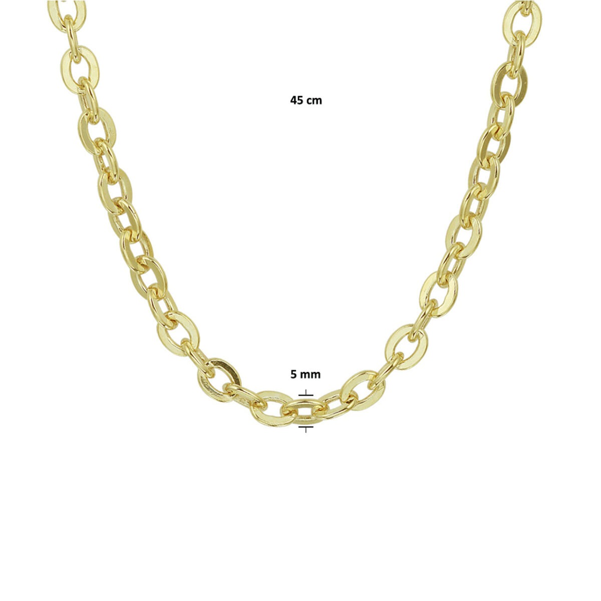 Collana ancora in oro giallo 14k
