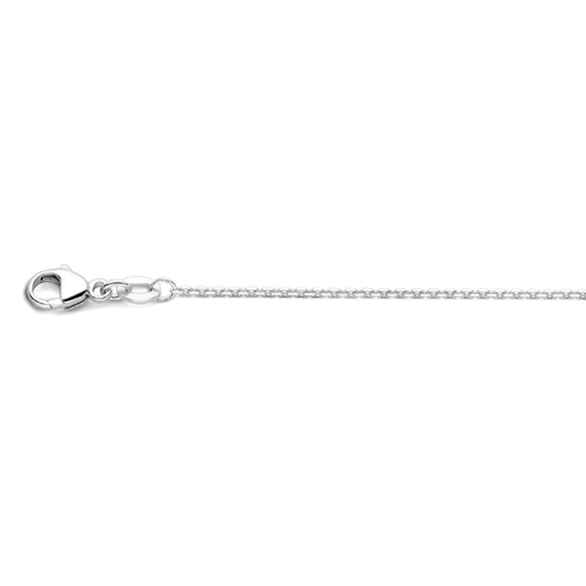 Collana ancorata in oro bianco 18k di 45 cm.