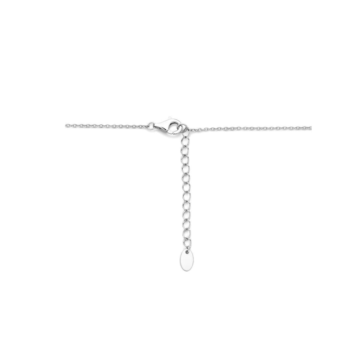 Collana in Argento 925 Rodiato con Fiocco – 40cm (Estensibile fino a 44cm) Catena Ancora da Donna
